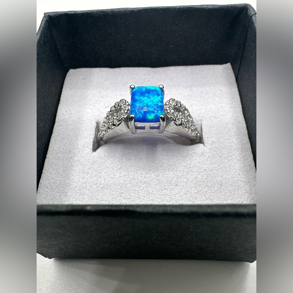 Sterling Silver Ring with blue stone